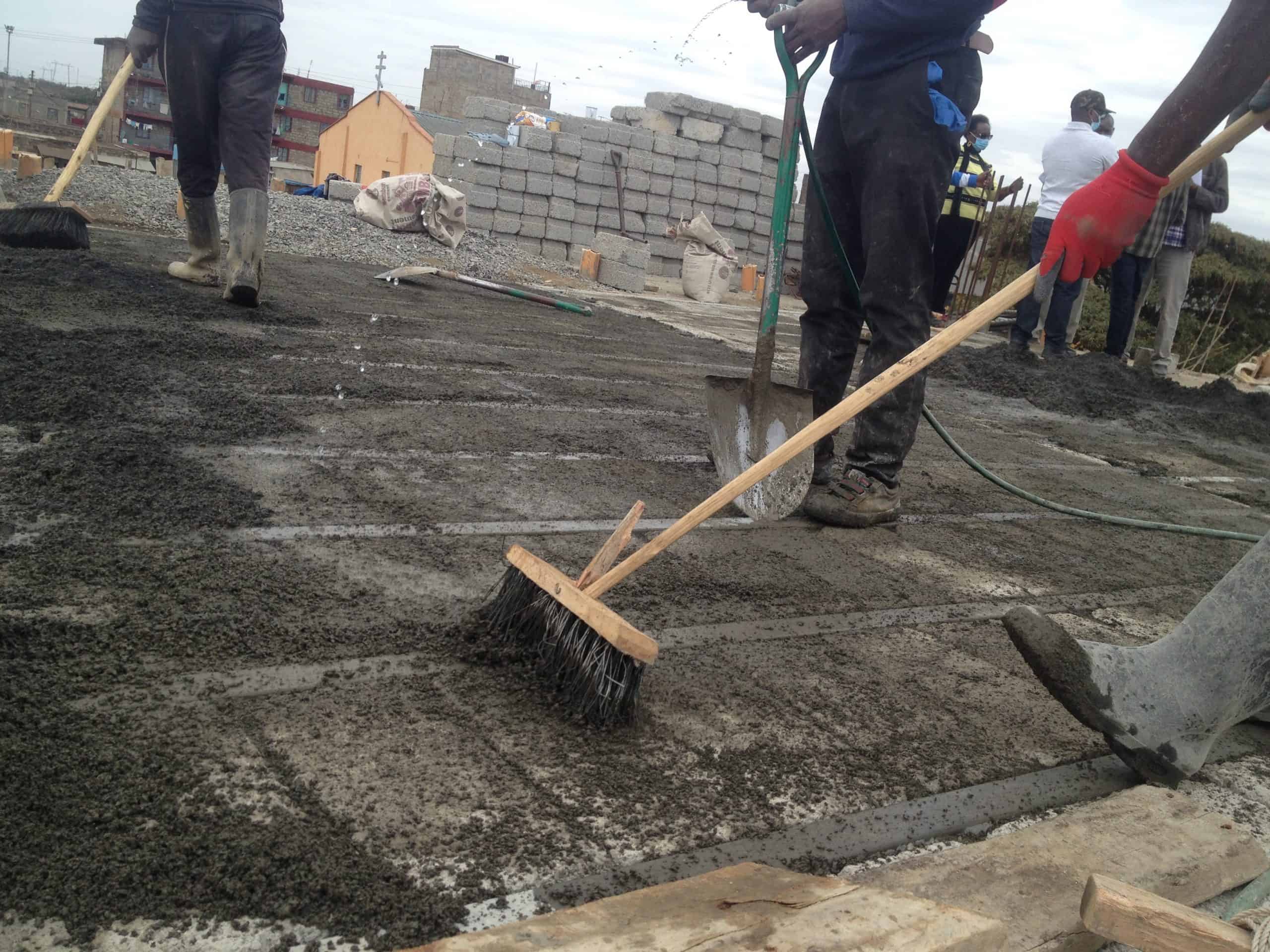 Grouting In Beam and Block Slab Technology EcoConcrete Kenya