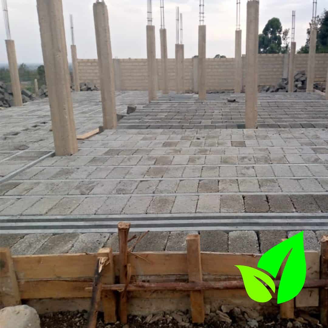 beam and block system A family house in ngong. EcoConcrete Kenya